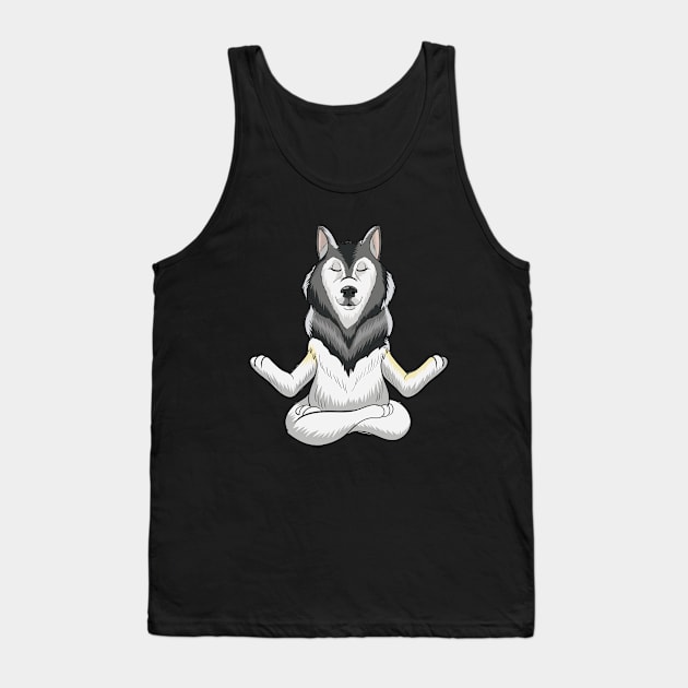 Husky Dog Meditation Tank Top by BDAZ